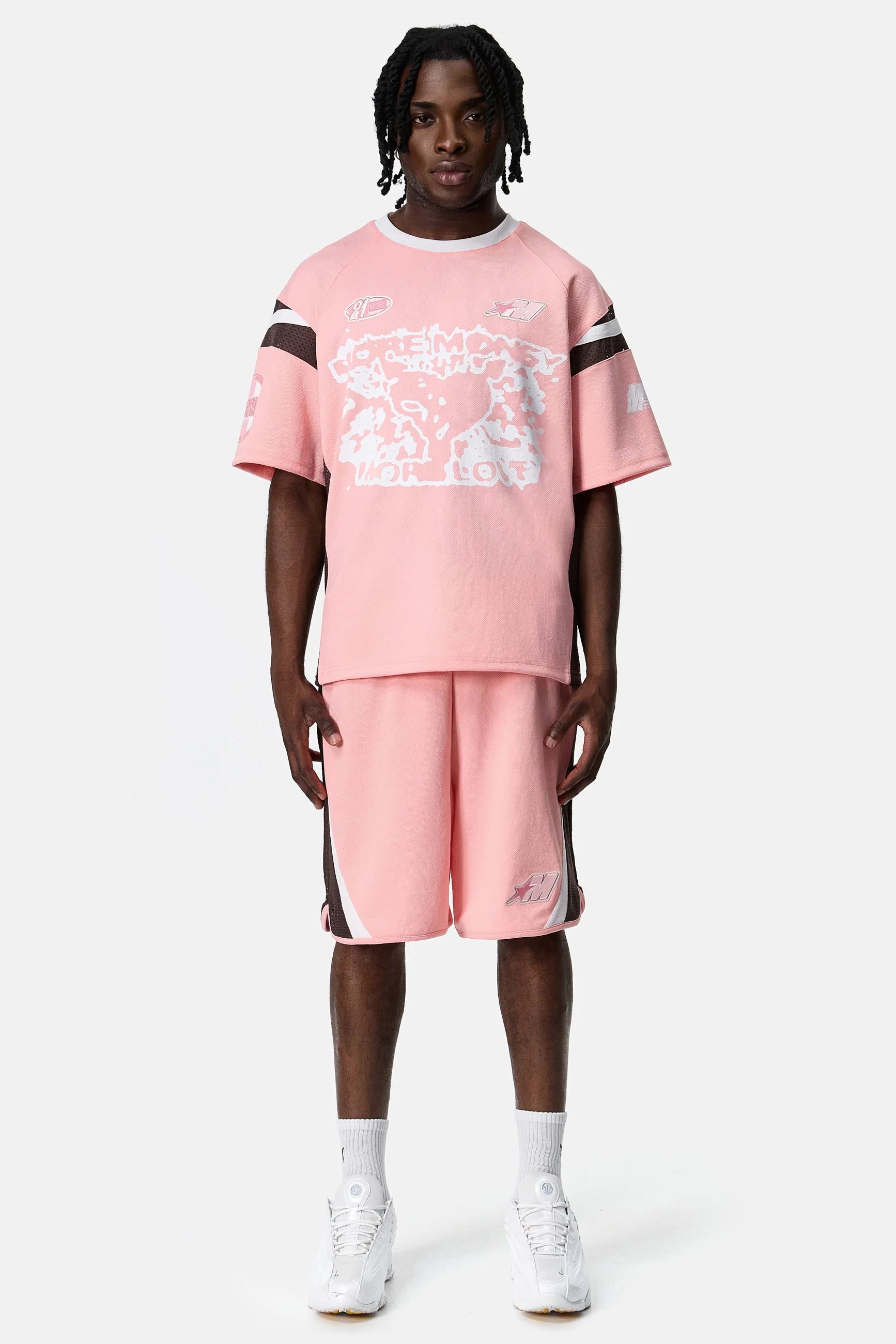 FOOTBALL MESH SHORTS PINK - Image 4