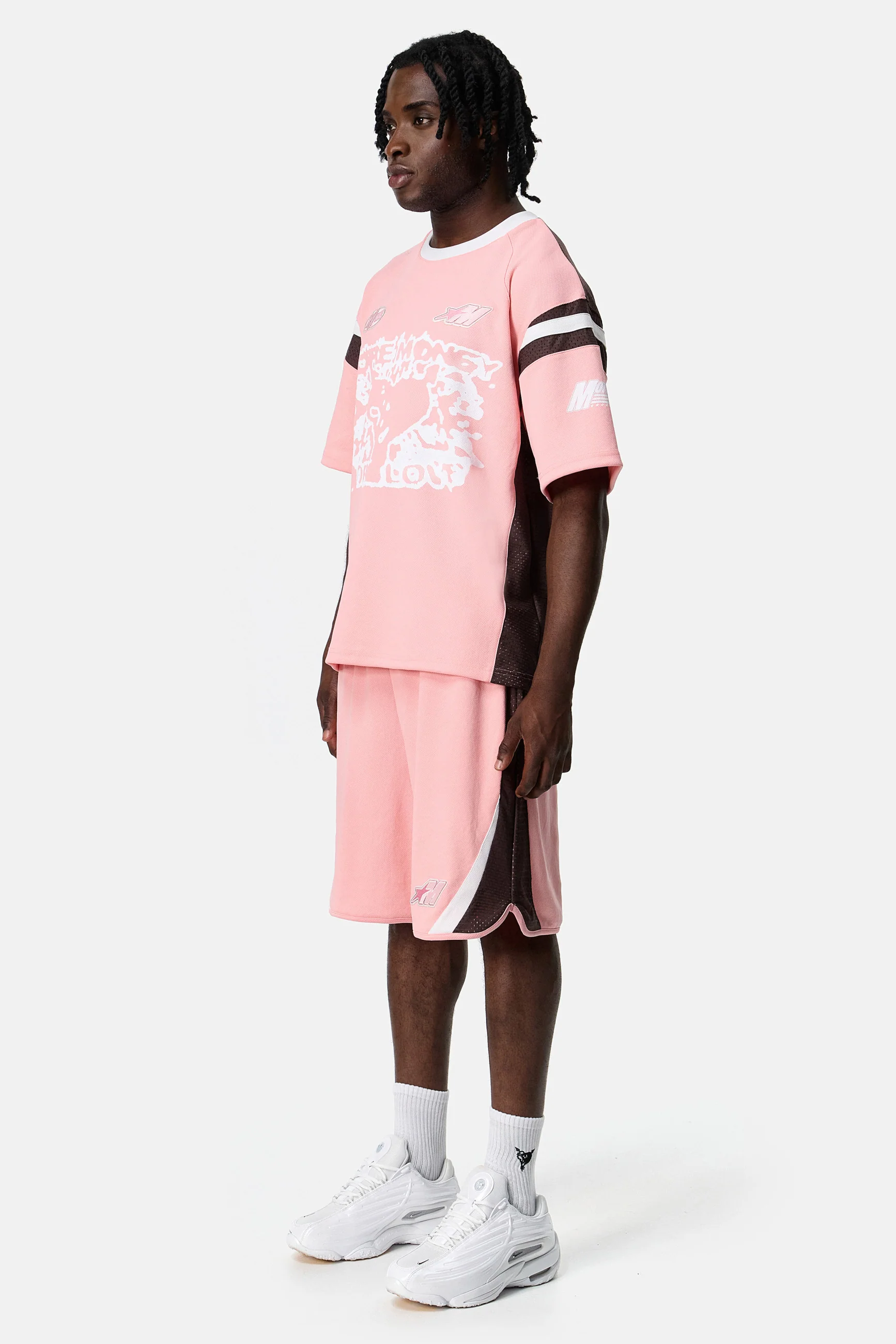 FOOTBALL MESH SHORTS PINK - Image 5